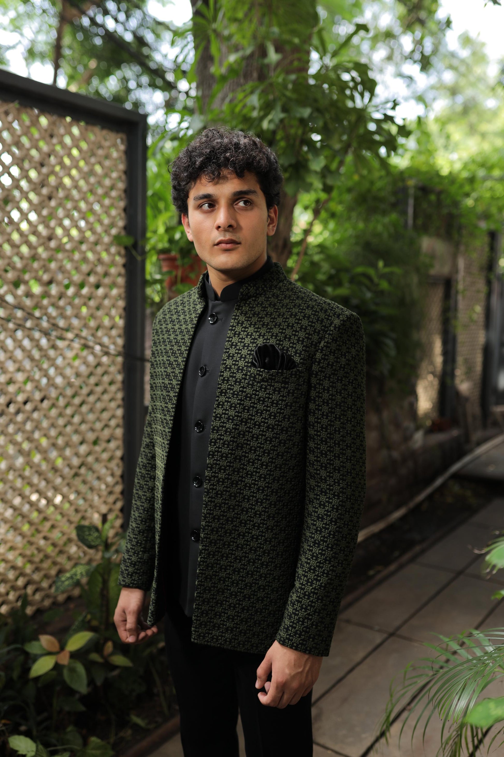 Jodhpuri Jacket Dark Green Color Jacket Olive Green Jodhpuri Indo-Western Jacket Set Jodhpuri Jacket Dark Green Color Jacket Olive Green Jodhpuri Indo-Western Jacket Set