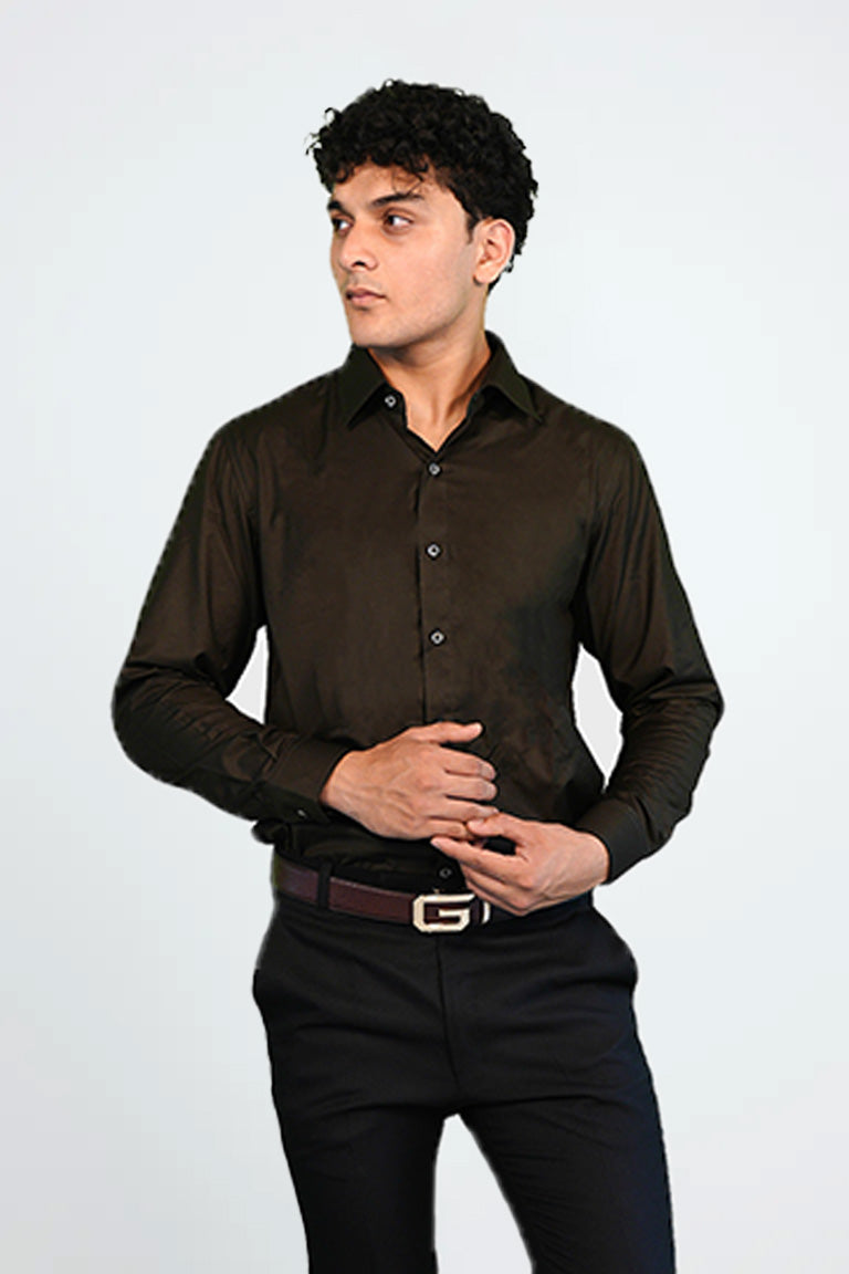 Forest Green Cotton Shirt