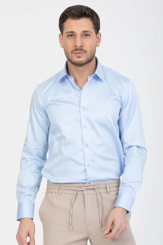 Sky Blue Cotton Shirt